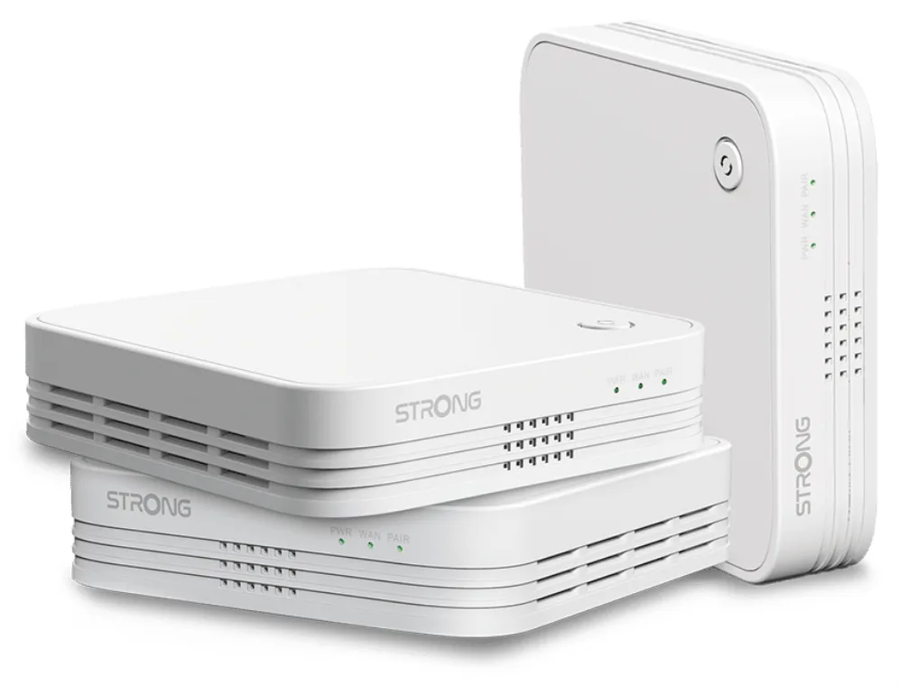 Strong WI-FI MESH HOME TRIO PACK 1200 Doble banda (2,4 GHz / 5 GHz) Wi-Fi 5 (802.11ac) Blanco 3 Interno