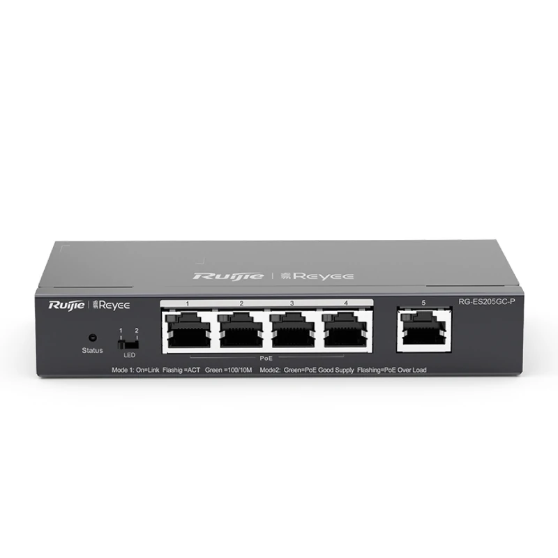 Reyee Switch 5xGb RJ45 (4 PoE-POE+) 54W Steel