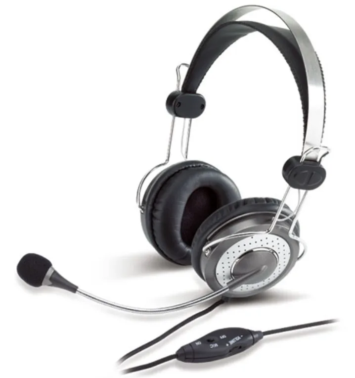 Genius Computer Technology HS-04SU Auriculares Alámbrico Diadema Oficina/Centro de llamadas Plata