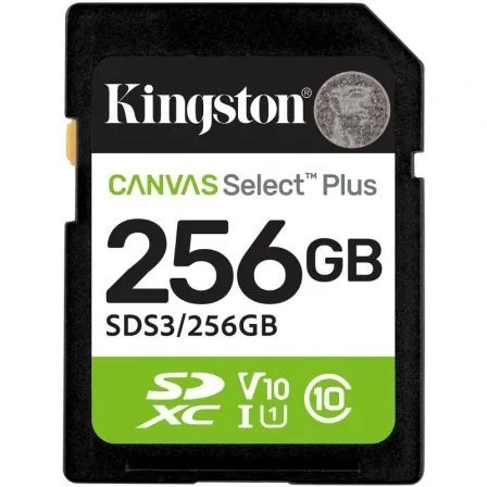 Tarjeta memoria sdxc 256gb kingston canvas select plus uhs - i clase 10