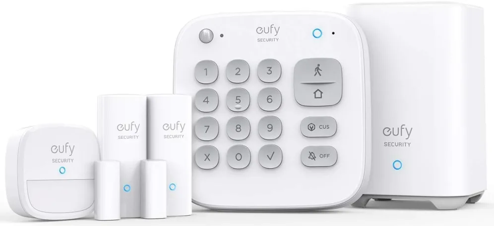 Eufy Security 5 piezas Smart Home Set, sistema de seguridad inteligente para el hogar, con cerradura de puerta, sensor de movimiento, 2 sensores de robo, sistema de alarma, compatible con eufyCam