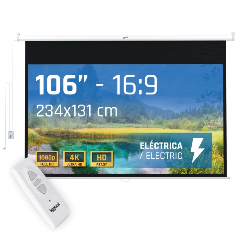 iggual Pantalla eléctrica 16:9 106" 234x131 cm