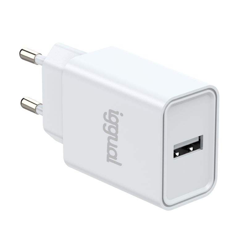 iggual Cargador de pared 1xUSB-A 5V-2.4A (12W)