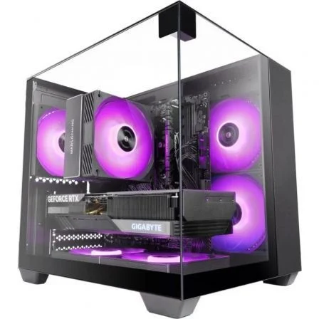Caja ordenador mars gaming mcvisionm matx cristal templado negra