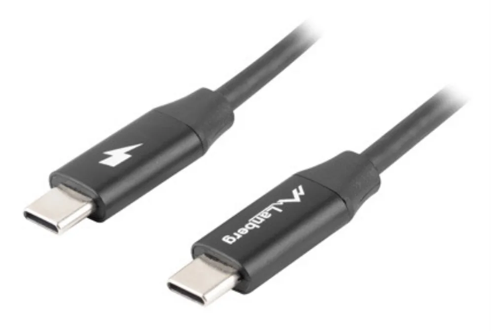 Cable usb tipo c lanberg 1m - macho - macho - carga rapida - negro