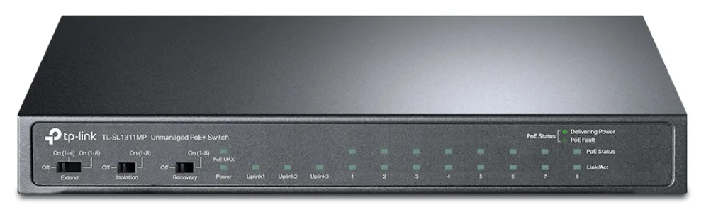 TP-Link TL-SL1311MP switch No administrado Fast Ethernet (10/100) Energía sobre Ethernet (PoE) Negro