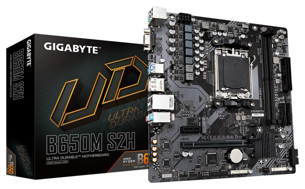 Placa base gigabyte b650m s2h 1.1 am5 matx 2xddr5