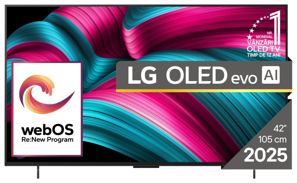 LG OLED evo AI OLED42C51LA Televisor 106,7 cm (42") 4K Ultra HD Smart TV Wifi Negro