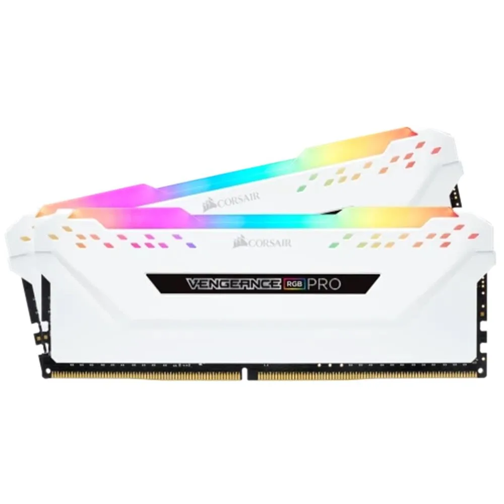 Memoria ram ddr4 16gb 2x8gb corsair vengeance rgb pro 3200mhz cl16 blanca
