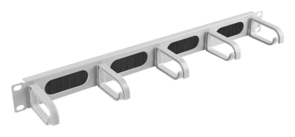 Organizador de cables lanberg 19 pulgadas con brush panel 5 rings - type b 1u gris