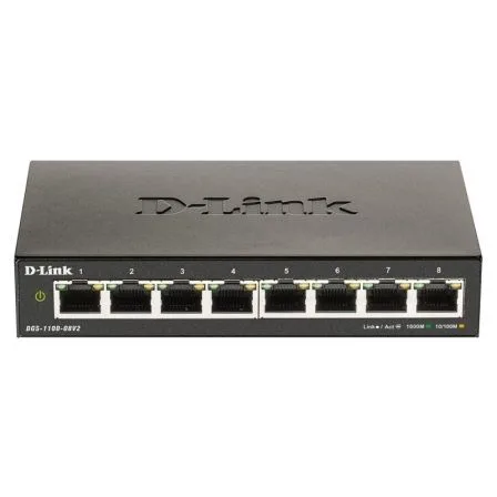 Switch d - link 8 puertos 10 - 100 - 1000 gestionable easysmart