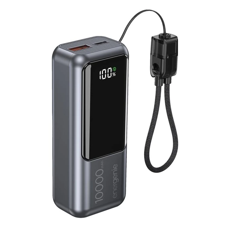 Gembird Powerbank con LCD 10000 mAh Gris
