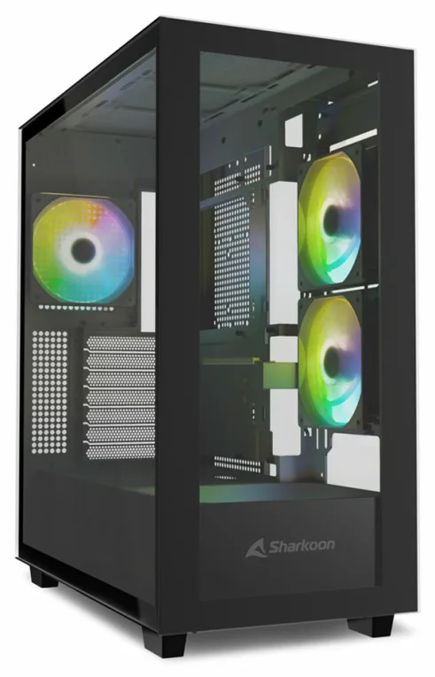Caja ordenador gaming sharkoon rebel c60 atx cristal templado negro