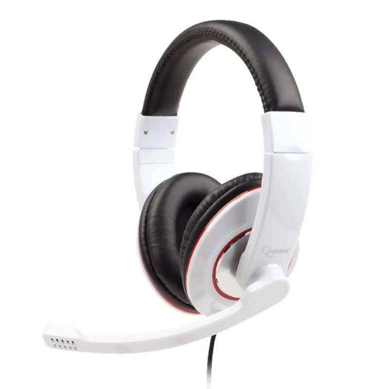 Gembird Auriculares control de volumen blanco