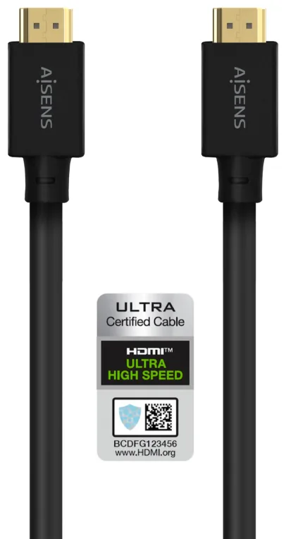 Cable HDMI 2.1 8K Aisens A150-0680/ HDMI Macho - HDMI Macho/ 5m/ Certificado/ Negro