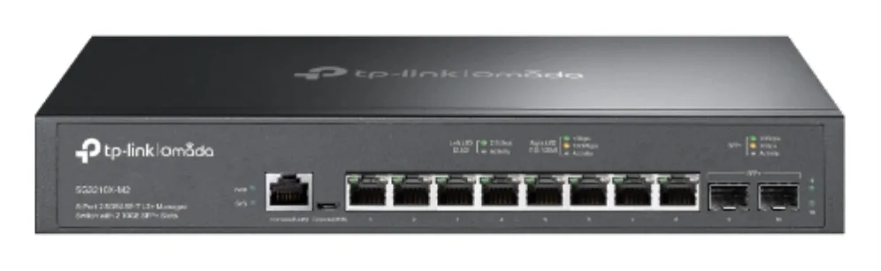 TP-Link Omada SG3210X-M2 switch Gestionado L2+ 2.5G Ethernet (100/1000/2500) 1U Negro