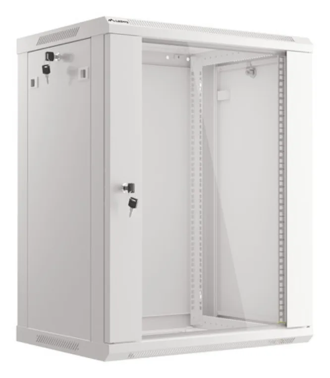 Armario lanberg 19 pulgadas 15u - 600x450 gris