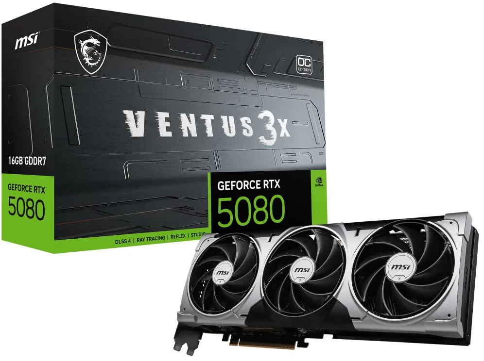 MSI VGA NVIDIA RTX 5080 16G VENTUS 3X OC DDR7