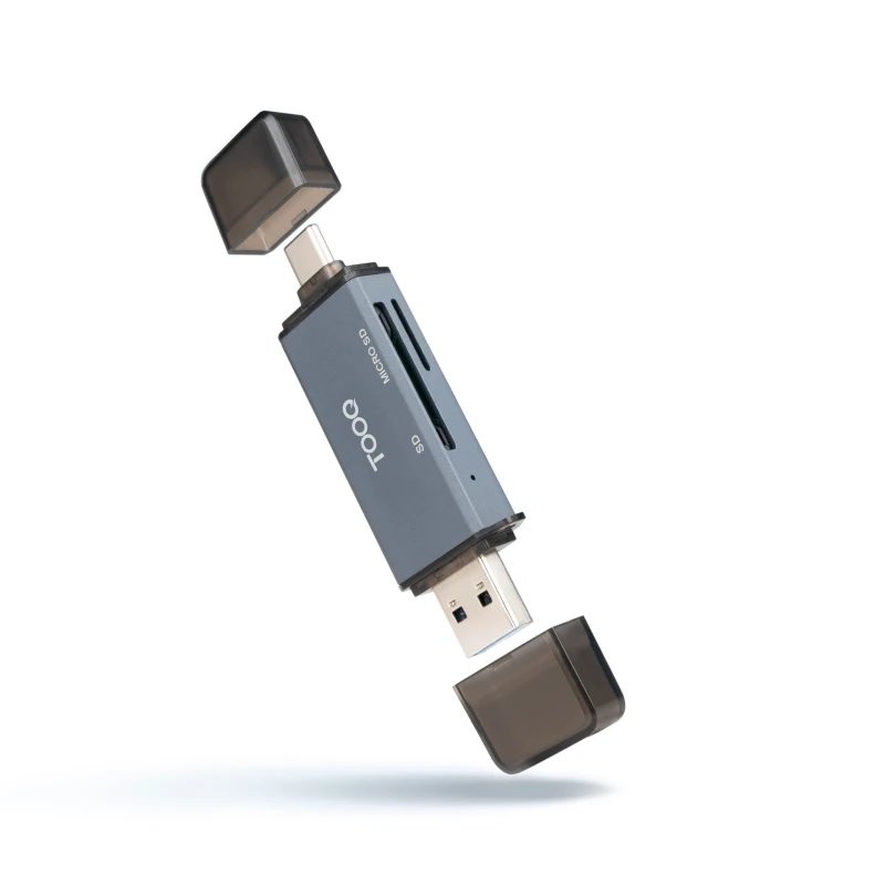 Tooq TQR-3001G Lector USB3.0 (USB-C+USB-A) SD-TF