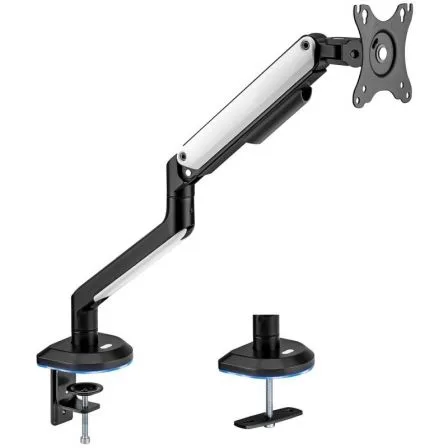 Soporte de Mesa Gaming con Contrapeso para Monitor Aisens DT32TSR-295/ Giratorio/ Inclinable/ hasta 9kg/ con Iluminación RGB