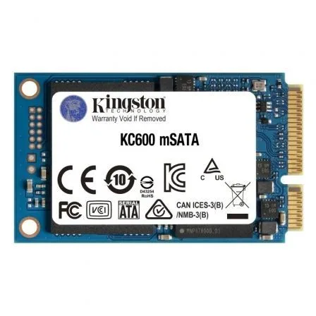 Disco duro interno ssd kingston kc600 256gb msata sata 6gb - s