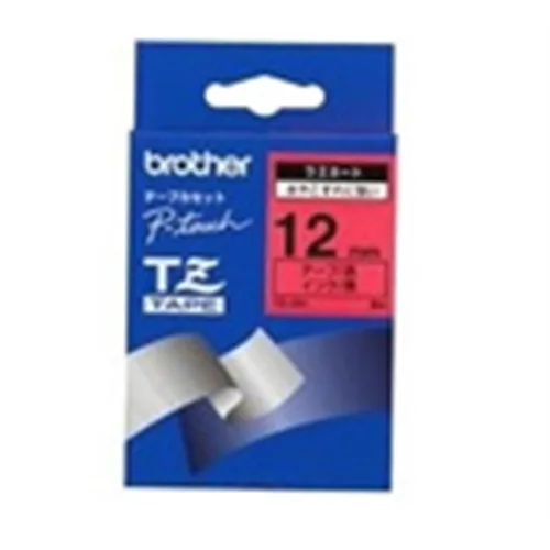 Cinta laminada brother tze431 12mm x 8m rojo - negro