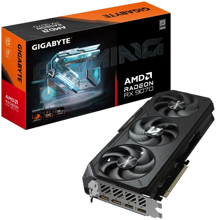 Tarjeta Gráfica Gigabyte Radeon RX 9070 Gaming OC/ 16GB GDDR6