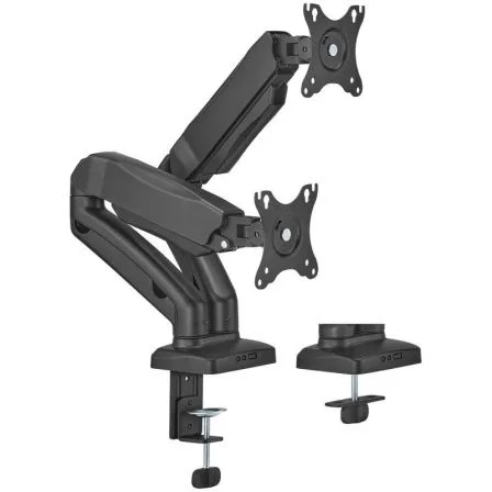 Soporte de Mesa con Contrapeso para 2 Monitores o TV Aisens DT32TSR-221/Giratorio/ Inclinable/ hasta 9kg