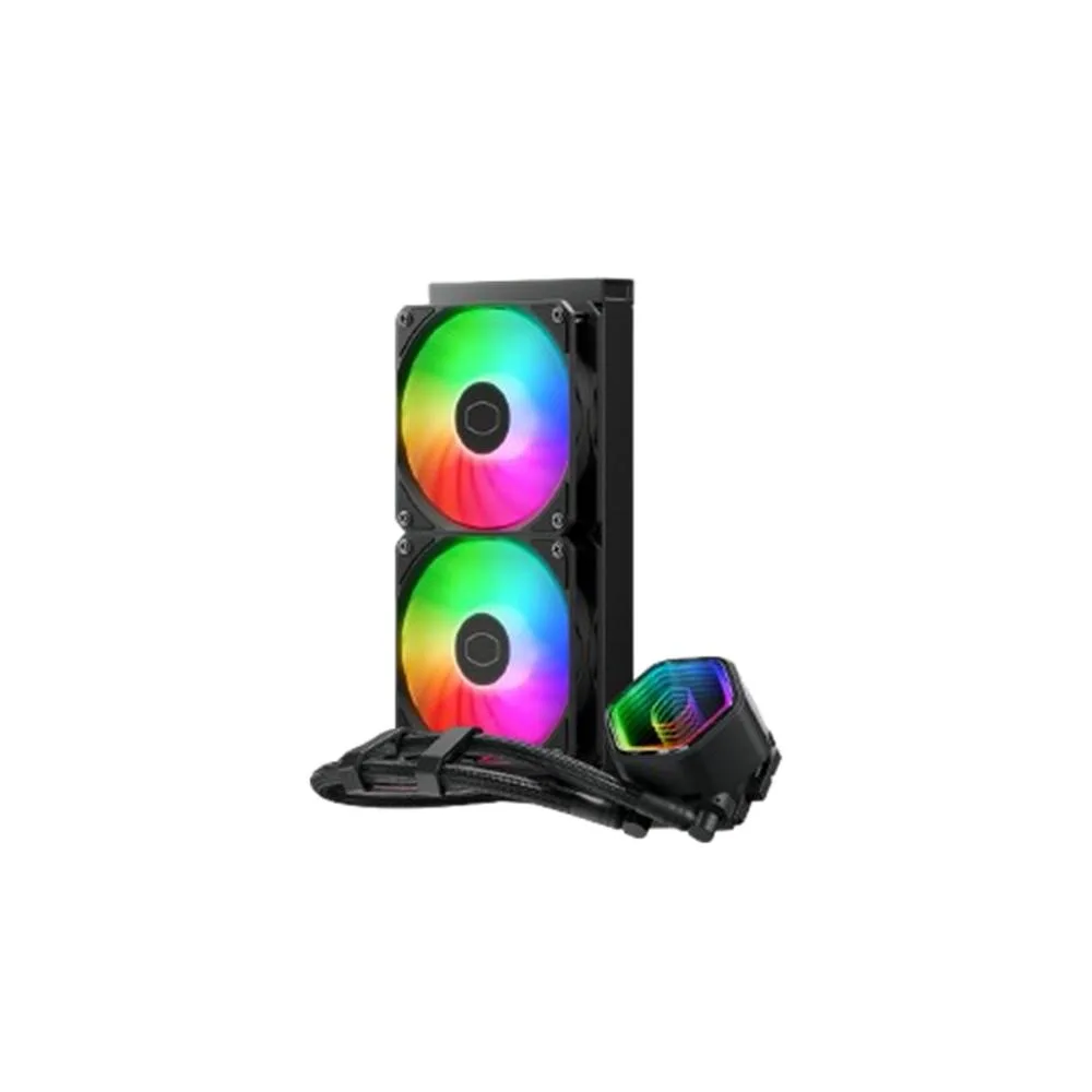 Kit refrigeracion liquida cooler master masterliquid 240 core ii argb 2x 120mm negro