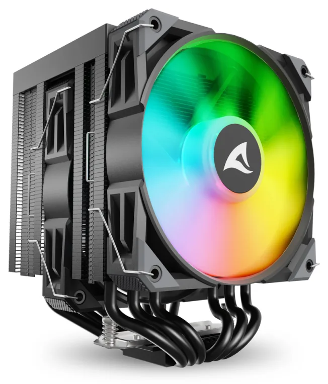 Sharkoon A60 RGB Procesador Refrigerador de aire 12 cm Negro 1 pieza(s)