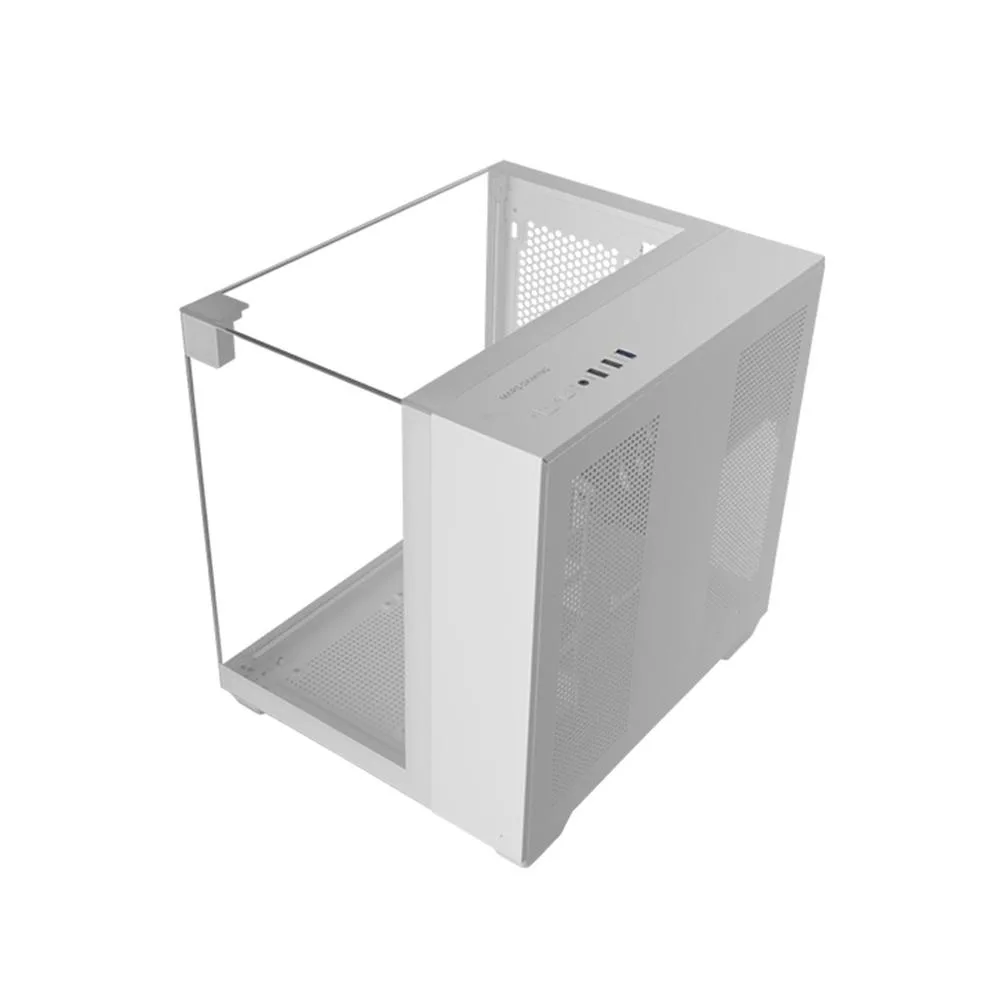 Caja ordenador mars gaming mcvisionmw matx cristal templado blanca