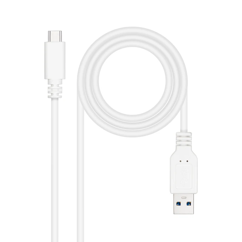 Nanocable Cable USB 3.1 Gen2 USB-C-A 1 M Blanco