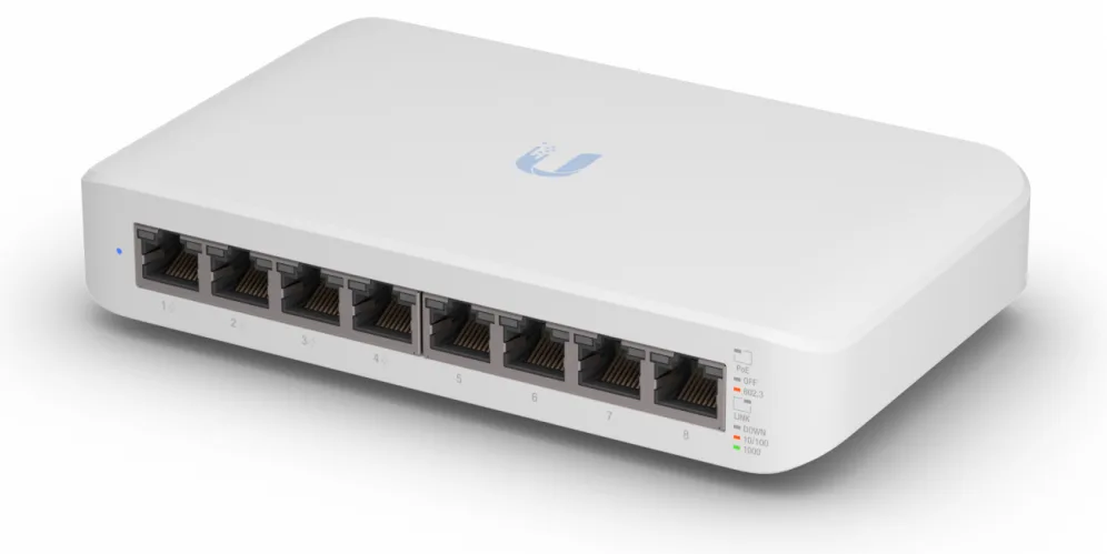 Switch Ubiquiti USW-LITE-8-POE/ 8 Puertos/ RJ45 10/100/1000 PoE