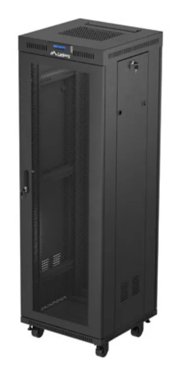 Armario lanberg rack 19 pulgadas 37u - 600x600 flat pack puerta perforada con lcd