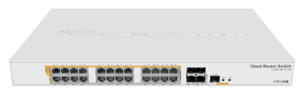 Mikrotik CRS328-24P-4S+RM switch Gestionado L2/L3 Gigabit Ethernet (10/100/1000) Energía sobre Ethernet (PoE) 1U Blanco