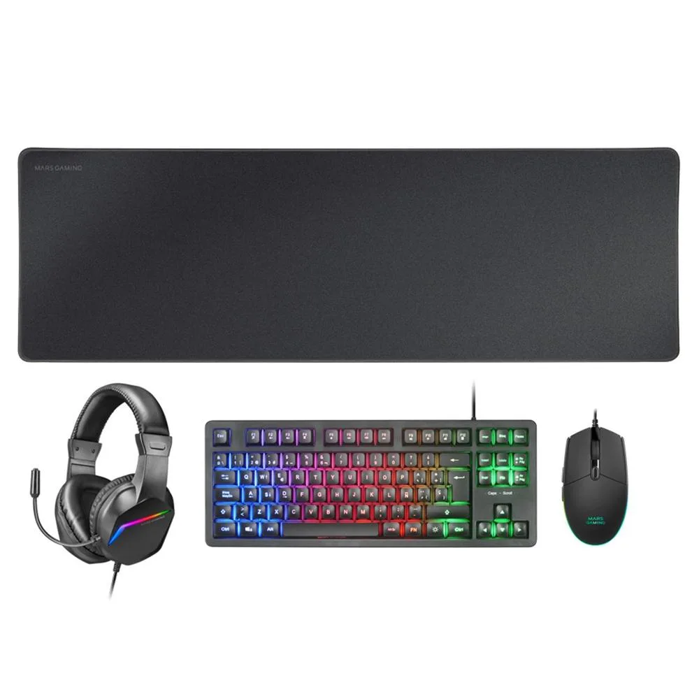Kit mars gaming mcprgb3fr 4 en 1 negro frances