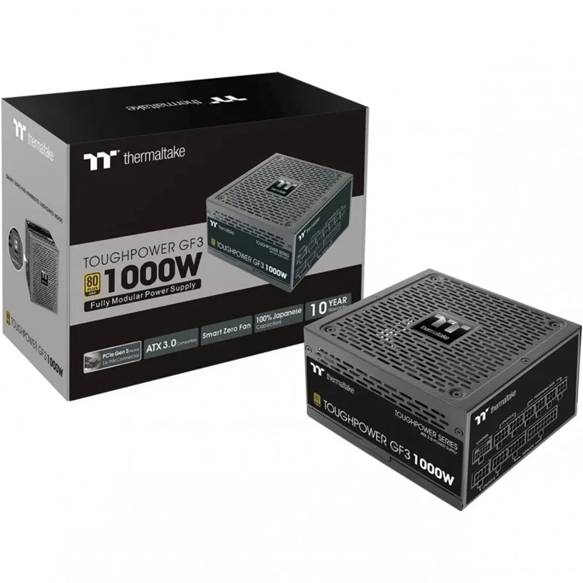 Thermaltake Toughpower GF3 unidad de fuente de alimentación 1000 W 24-pin ATX Negro