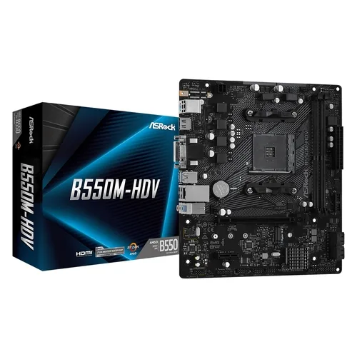 Placa Base Asrock B550M-HDV/ DDR4/ PCIe 4.0/ Socket AM4/ Micro ATX