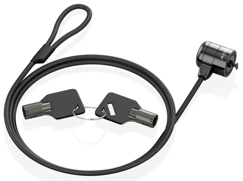 Cable de Seguridad para Portátiles Aisens ASLK-D40K04-BK/ 1.5m