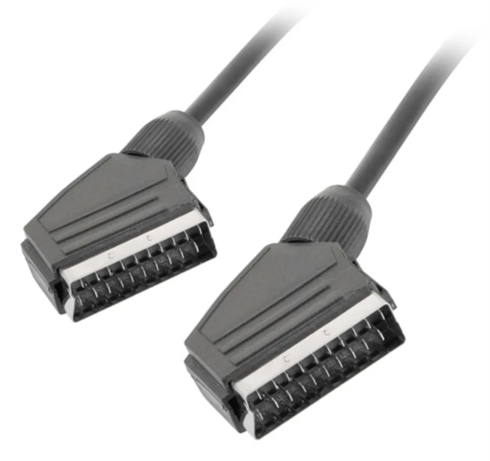 Cable euroconector lanberg macho - macho 1.8m