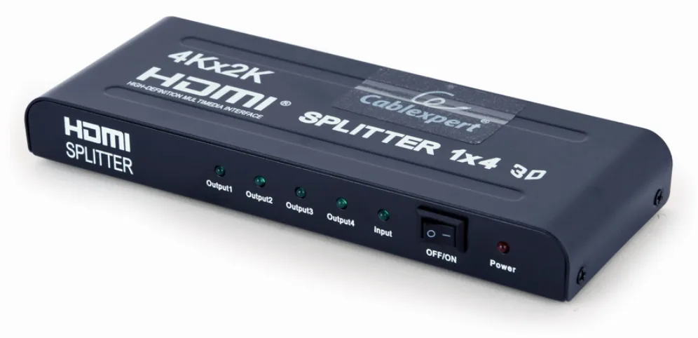 Gembird Divisor de HDMI 4 Puertos Negro