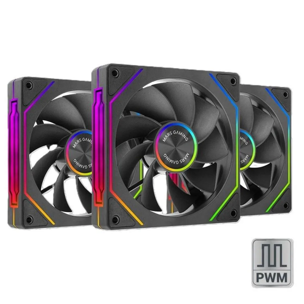 Pack 3 Ventiladores Invertidos Mars Gaming MF-LINKFINITYKIT2R/ 12cm/ ARGB