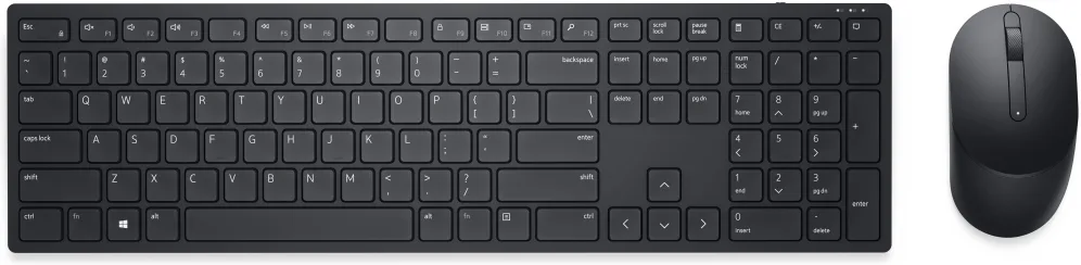 Kit teclado + mouse raton dell pro km5221w wireless inalambrico negro