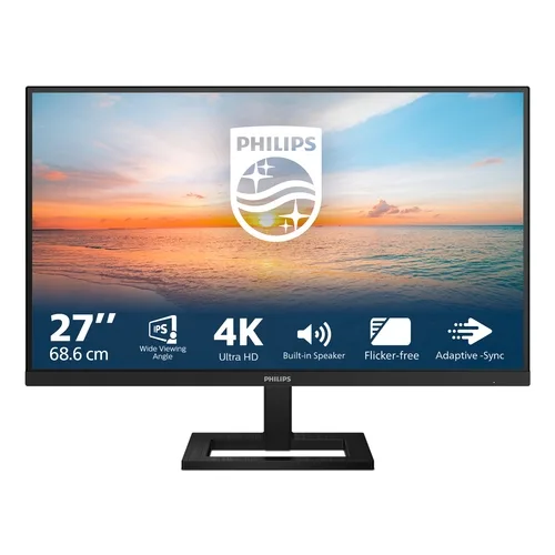 Monitor Profesional Philips 27E1N1800AE 27"/ 4K UHD/ Multimedia/ Regulable en altura/ Negro