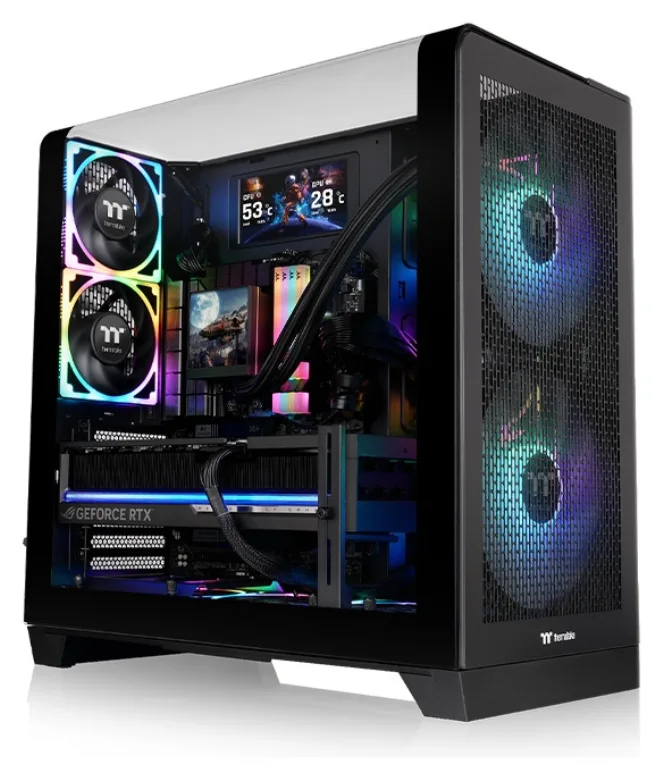 Caja ordenador gaming thermaltake view 390 air atx cristal templado negra