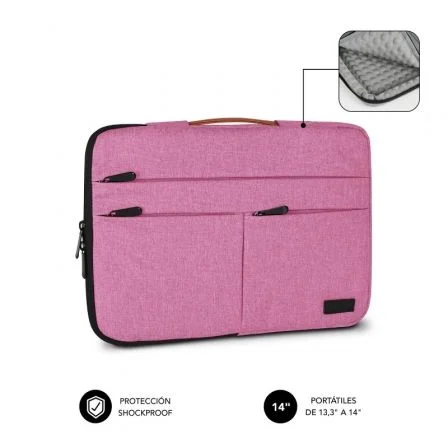 Funda subblim air padding 360 sleeve portatil 13.3 pulgadas - 14 pulgadas rosa