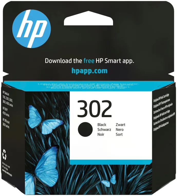 HP Cartucho de tinta original 302 negro