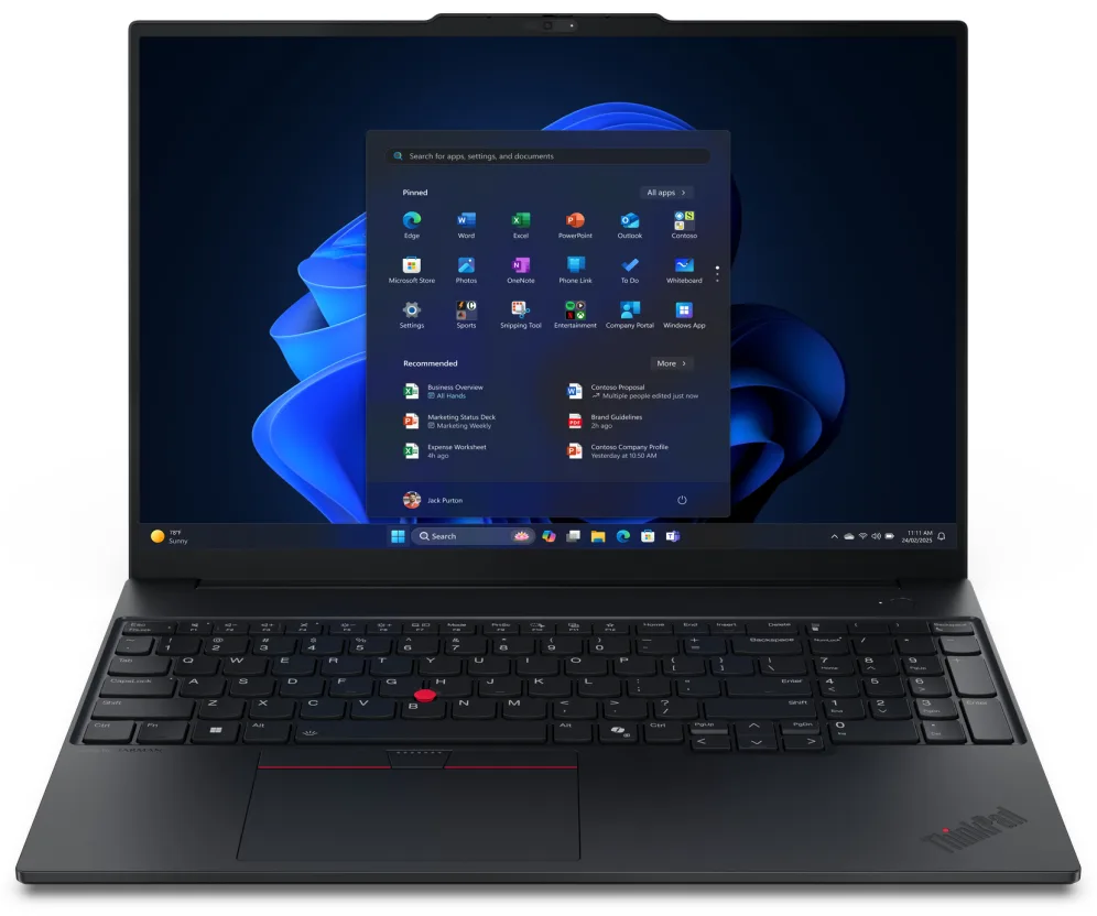 Lenovo ThinkPad E16 Gen 3 (Intel) Copilot+ PC Intel Core Ultra 7 258V Portátil 40,6 cm (16") WUXGA 32 GB LPDDR5x-SDRAM 1 TB SSD Wi-Fi 6E (802.11ax) Windows 11 Pro Español Negro
