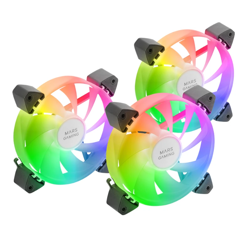 MARS GAMING Ventilador MF3A 120MM 3IN1 ARGB Negro