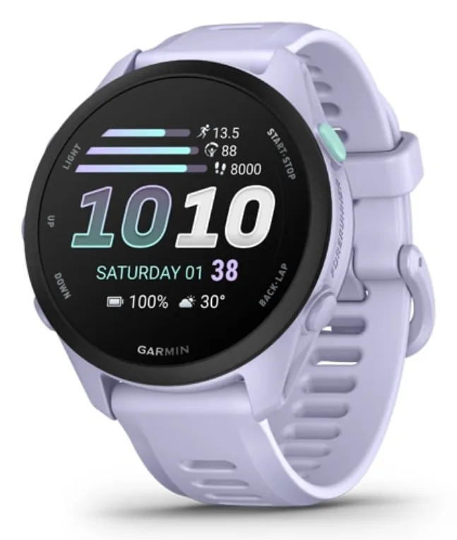 Garmin Forerunner 70 3,05 cm (1.2") AMOLED 43 mm Digital 390 x 390 Pixeles Pantalla táctil Lavanda GPS (satélite)
